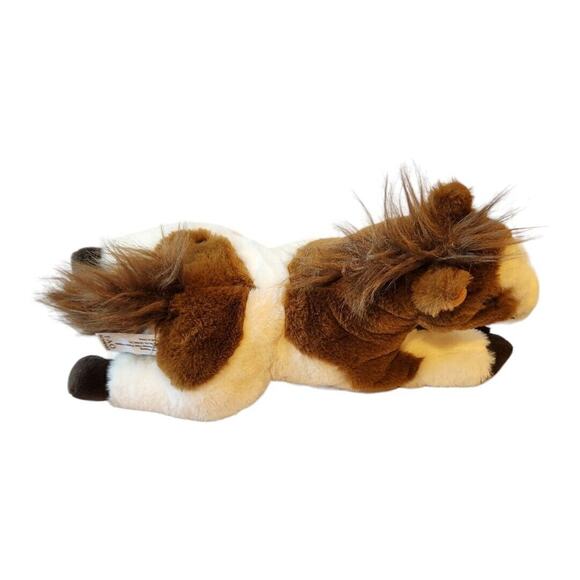 FAO Schwarz Plush Pinto Horse Pony Stuffed Animal Toy 13" Soft Brown And White - Picture 10 of 14